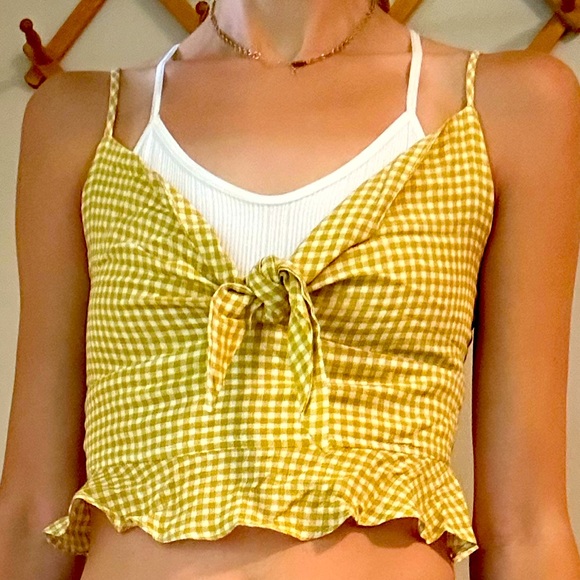 Yellow Gingham Top - Picture 2 of 6